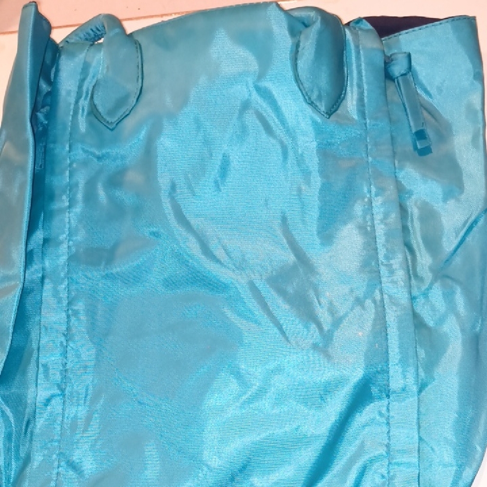 Expandable Two Tone Blue Tote Bag - Picture 4 of 5